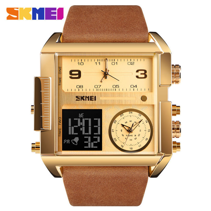 cod-skmei-ขายร้อนสแควร์-dial-ผู้ชายธุรกิจนาฬิกาอิเล็กทรอนิกส์-นาฬิกาข้อมือผู้ชายกีฬากันน้ำเข็มขัดมัลติฟังก์ชั่น