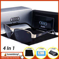 [100% เดิม][4 In 1]Huweidong1 ใหม่ออดี้ 554 แว่นกันแดดหรูหราผู้ชายขับรถแว่นกันแดดP Olarized UV400 ผู้ชายแว่นตาชุดของขวัญ