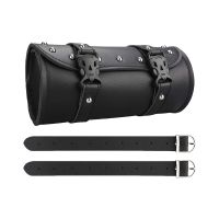 Motorcycle Fork Bag Leather Saddlebags Black Handlebar Bag Motorcycle for Harley Sportster XL Touring Softail Dyna Road King