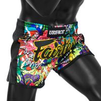 Fairtex Boxing Muay Thai Shorts  "URFACE X " collection( Size M,L,XL,XXL)  กางเกงมวย เเฟร์เเท็กซ์  ทำจากผ้าซาติน ของเเท้จากโรงงานเเฟรฺ์เเท็กซ์