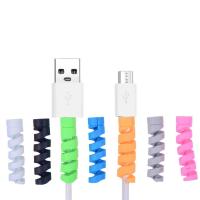 CANVELL สายซิลิโคนสำหรับโทรศัพท์สายเครื่องชาร์จ USB เมาส์,สายที่ชาร์จนาฬิกาดิจิตอลที่พันสายข้อมูลที่ยึดสายเคเบิลที่เก็บสายป้องกันสายชาร์จเกลียวป้องกันเคสโทรศัพท์กันกระแทกลวด