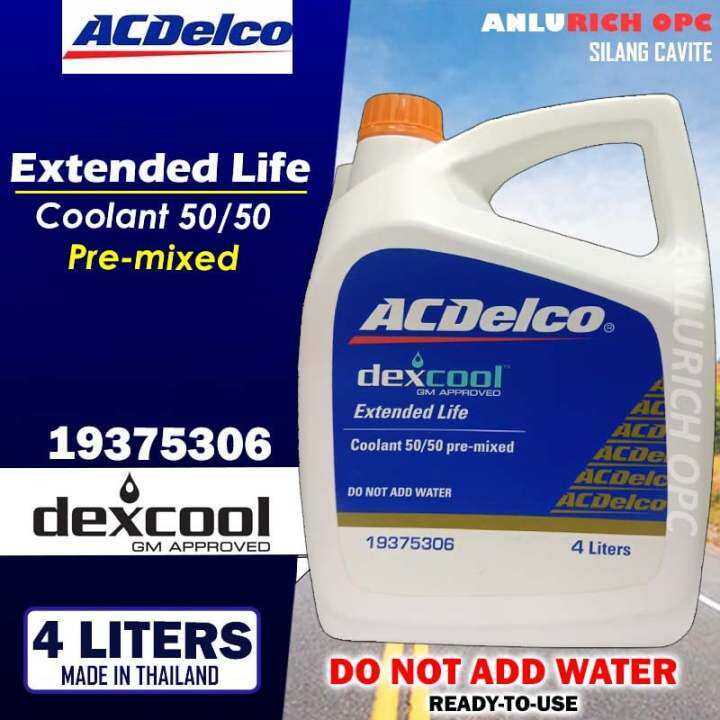 ACDELCO Dexcool Gm Approved Coolant 50/50 Premixed Extended Life