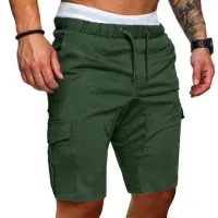 Mens Shorts Casual Work Pocket Lace Shorts Jogging Pants