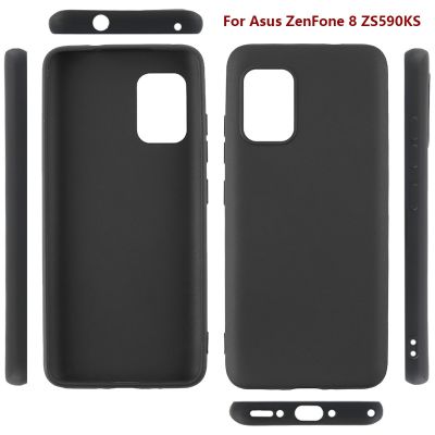 「Enjoy electronic」 High Quality Black Silicone Case For Asus ZenFone 8 ZS590KS Phone Anti-knock Shockproof Protective Case Soft TPU Back Cover