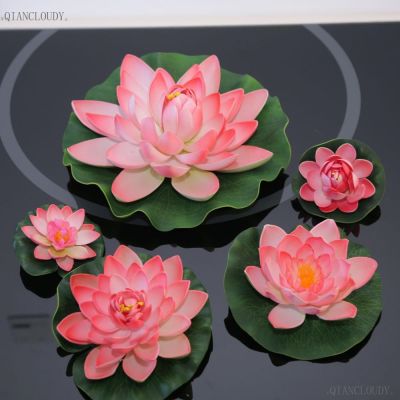 （A SHACK） ประดิษฐ์ PinkLeaves ดอกไม้ WaterFloating สระว่ายน้ำบ่อดอกไม้กันน้ำบ้านสวนตกแต่งงานแต่งงาน D24