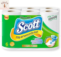 Scott Kitchen Paper Towel x 6 Rollsสก๊อตต์ ทาวเวล กระดาษอเนกประสงค์ แพ็ค 6 ม้วน รหัสสินค้าXL0004nd