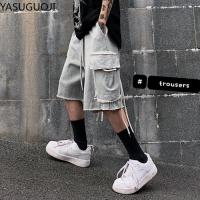 tfu336336 ขายดีที่สุด - /✕♗ YASUGUOJI Men New Pockets Cotton Shorts Loose Camo Knee-length Fashion Street Hip Pop