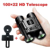 100X22 30000M Professional HD Binoculars Portable FCM BAK4 Zoom Night Vision Outdoor Telescope with Phone Clip