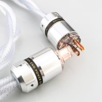 A58 OCC Silver plated Audiophile US &amp; EU&amp;AU&amp;UK AC Audiophile Power Cable For Amplifier DAC filter HIFI Silver Power cable