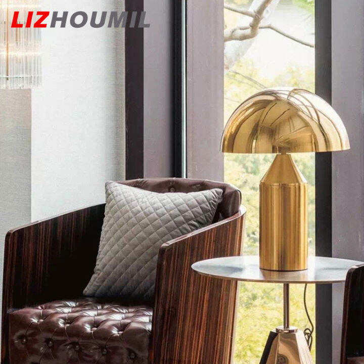 lizhoumil-โคมไฟตั้งโต๊ะสมัยใหม่-led-minimalist-รูปเห็ดโคมไฟเซ็นเซอร์สัมผัสตกแต่งห้องนอนสำหรับห้องนั่งเล่น-ปลั๊กสหราชอาณาจักร