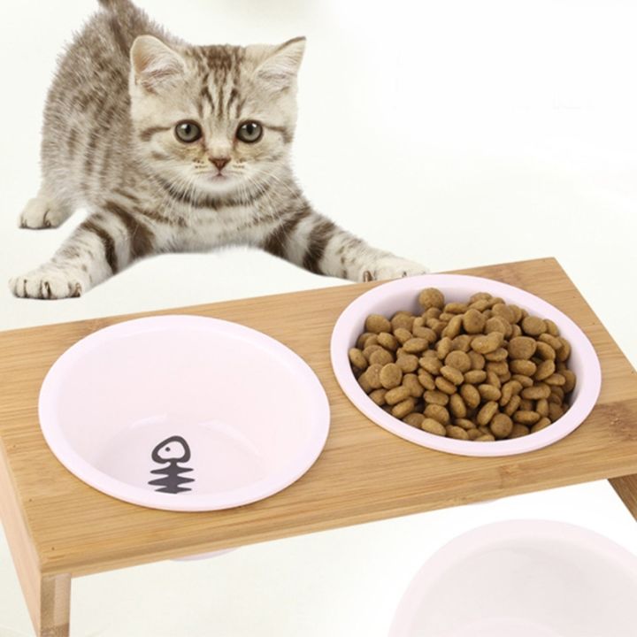 ชามให้อาหารแมวแบบมีขาตั้ง-ชามใส่น้ำให้อาหารแมวอเนกประสงค์สำหรับสุนัขแมวตัวเล็กถึงใหญ่