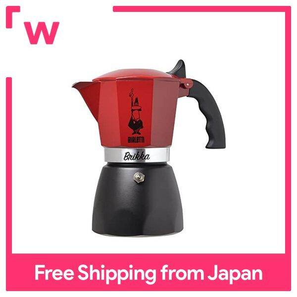 Bialetti Espresso Maker Brikka Stovetop for 4 Cups Red 7315
