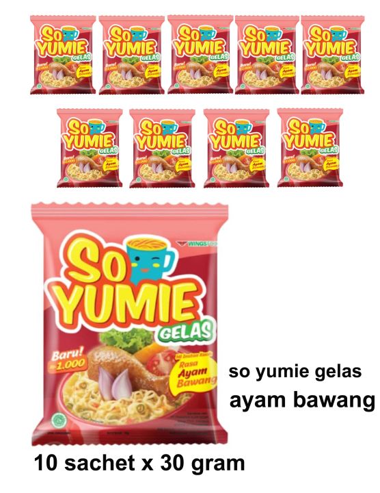 Mie So Yumie Gelas Ayam Bawang 10 Sachet X 30 Gram Lazada Indonesia