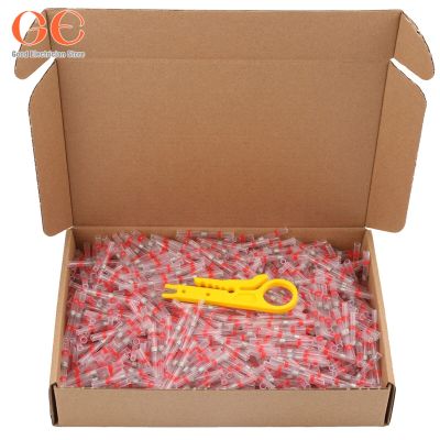 AWG22-18 100/300/500PCS Heat Shrink Soldering Sleeve Insulated Waterproof Electrical Butt Splice Wire Butt Connectors  Terminals Electrical Circuitry