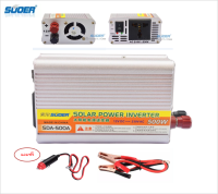 Suoer อินเวอร์เตอร์ 500VA 12V to 220V Portable Smart Power Inverter แถมสายคีบแบต