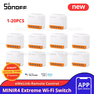 1-20PCS SONOFF MINI R4 Wifi โมดูลสวิทช์สมาร์ท Wi-Fi 2 Way Switch Smart Home Works R5 S-MATE ไร้สายควบคุม Alexa Home