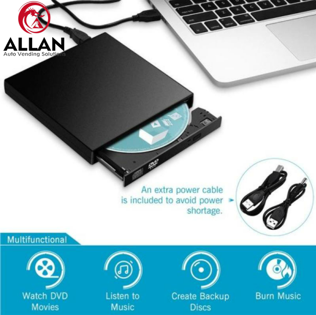 ALLAN Slim Portable Optical Drive Case External DVDROM Disk Driver CD