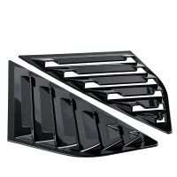 Glossy Black Rear Side Vent Quarter Window Louver Shutter Cover for Focus MK3 Hatchback 2012-2018