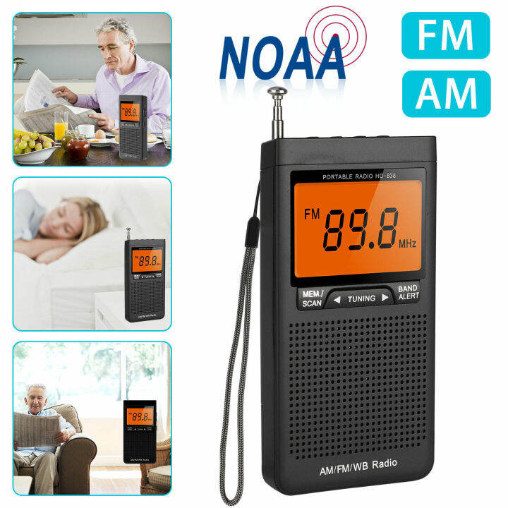 Radio Portable AM FM Radio Mini Emergency Handheld Pocket Builtin