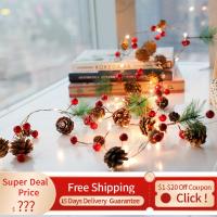 String Light Wedding Garland Lights Red Berry Bell Fairy Light for Xmas Holiday Tree Decor navidad новогодние украшения 2022