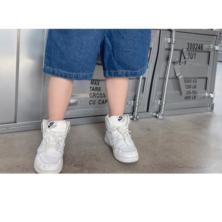 ๑-กางเกงยีนขาสั้น-ทรงหลวม-แฟชั่นฤดูร้อน-สไตล์เกาหลี-สําหรับเด็กผู้ชาย-g23p