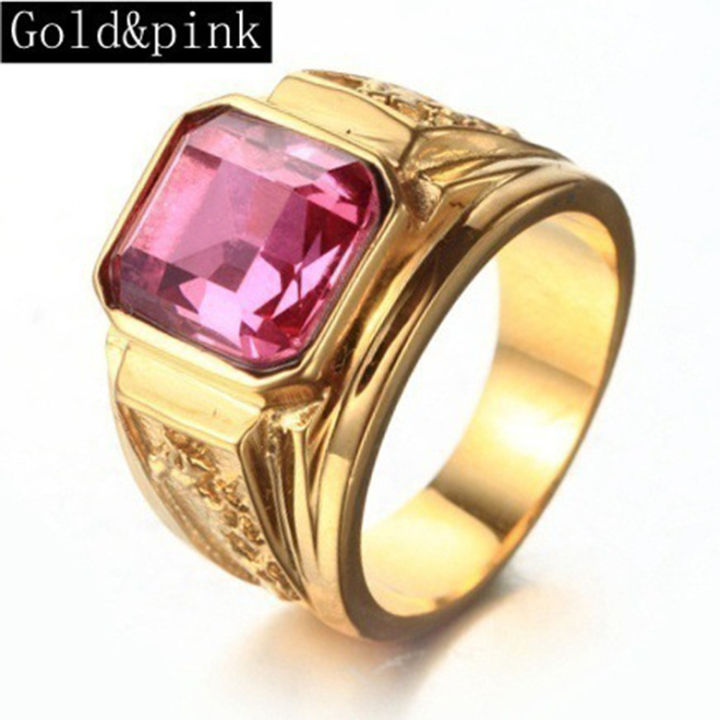 FDLK New Golden Dragon Gold Color Man AAA Wedding Ring Big Men 6-15 Retro Jewelry