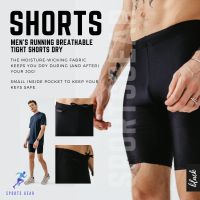 KALENJI กางเกง กางเกงขาสั้นผู้ชายทรงรัดรูป สำหรับใส่วิ่งรุ่น RUN DRY+ ( Mens Running Breathable Tight Shorts Dry - black ) กางเกงขาสั้น กางเกงกีฬา กางเกงกีฬาขาสั้น