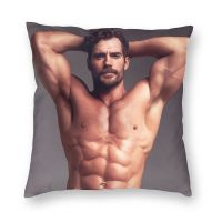 Sexy handsome guy, muscular man, square pillowcase, home decoration, tempting guy, proud muscle pillowcase, bedroom throw pillows  (Double sided printing design for pillow)