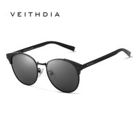 VEITHDIA 6109 แว่นตากันแดด อลูมิเนียม เลนส์โพลาไรซ์ สไตล์วินเทจ สำหรับผู้ชาย