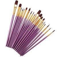 [Kiki tool store] 20Pcs Paint Brush Set Artist Paint Brushes for Watercolor Oil Paintings Canvas Ceramic Clay Wood amp; Models