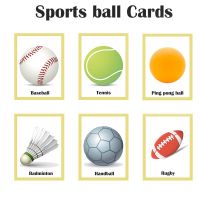 17pcs/Set Educational Toys for Child Football/basketball English Flashcards ABC Letters Alphabet Word Learning Cards Kids Games Flash Cards Flash Card