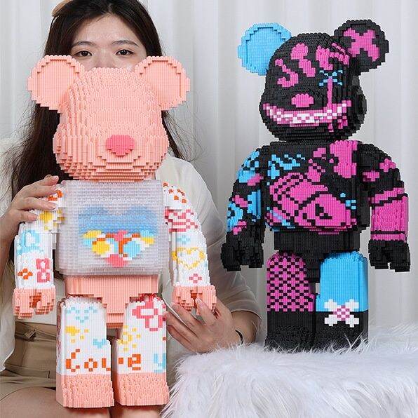 loose-9000pcs-บล็อคตัวต่อ-ตัวต่อเลโก้-55cm-ขนาดใหญ่-bearbrick-ตกแต่งในร่ม-ของขวัญวันเกิด