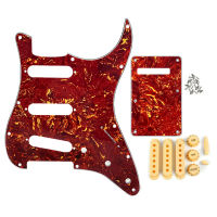 ชุดหมัด11หลุมพู Pickguard กีตาร์แผ่นหลัง505252มม. ที่คลุมจานเสียง2T ฝาครอบหัวลูกตุ้ม1V