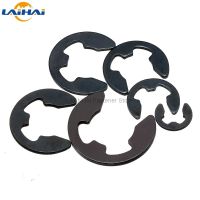 10/50/100 M1.2 M1.5 M2 M3 M3.5 M4 M5 M6 M7 M8 M9 M10 M12 M15 Black Steel E Clip Circlip Retaining Ring Washer for Shaft Fastener