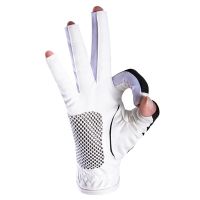 Women Golf Fingerless Soft Sport Gloves Microfiber Fabric Anti-Skid Wear-resistant Breathable Glove Left And Right Hand Gloves