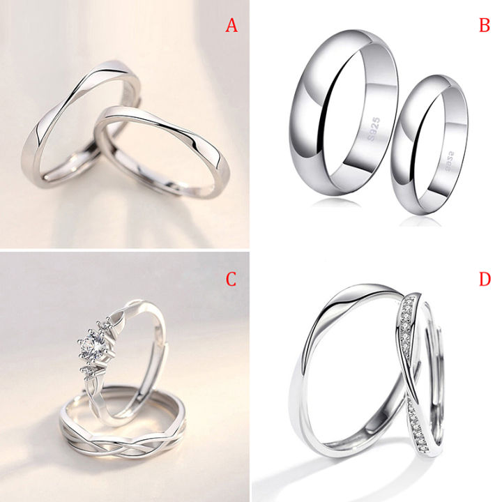 แหวนคริสตัล-shiqinbaihuo-สำหรับงานแต่งงานแหวนหมั้นเพชรแหวนคู่ปรับได้