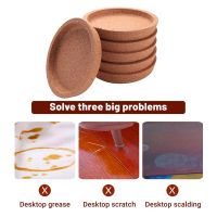 Cork Coasters, 4 Inch Absorbent Heat Resistant Round Cork Coasters for Most Kind of Mugs in Office or Home