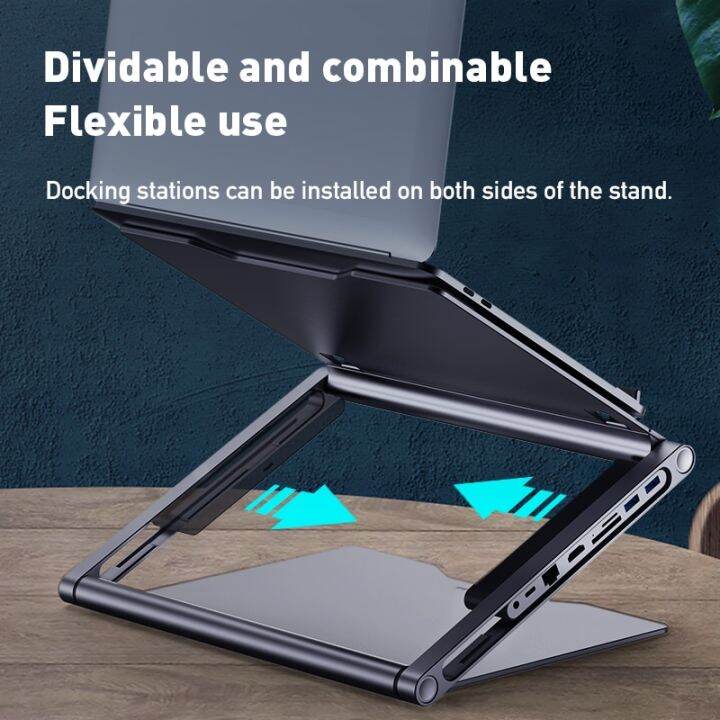 Original Hagibis Laptop Stand For Desk Ergonomic Aluminum Notebook Riser Adjustable Height