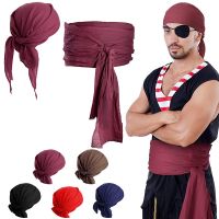 The Pirate Medieval Renaissance Vintage Scarf Sash Linen Fabric Middle Ages Halloween Cosplay Costume Fancy Ball Party Props