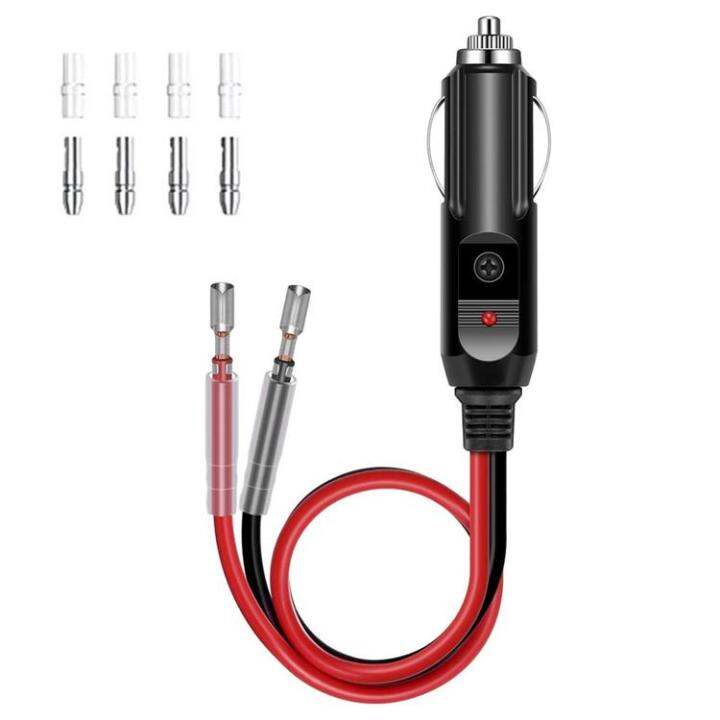 car-lighter-cable-12v-24v-plug-cable-16awg-with-led-indicator-light-copper-lighter-cord-overload-protection-car-adapter-automotive-accessories-with-15a-fuse-for-atvs-workable