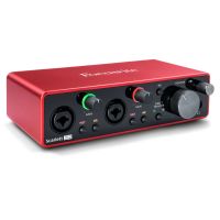 Focusrite Scarlett 2i2 (Gen 3) Audio Interface, 2-in/2-out, 24-bit/192kHz, with 2 Mic