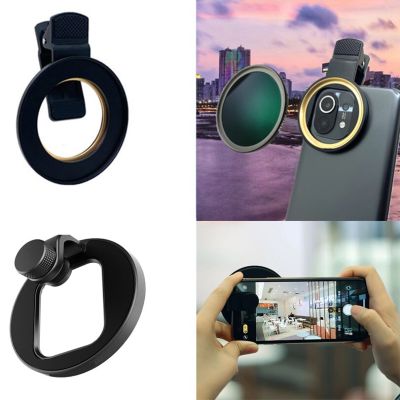 Universal 67MM Filter Adapter Clip UV CPL ND VND Filter Adapter Phone Camera Lens Filter Ring Mount Aluminum for Iphone 13 12 11