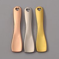 【YF】 1pcs Metal Zinc Mini Cosmetic Spatula Curved Scoop Gold Silver Makeup Mask Cream Spoon Eye Stick Face Body Tools