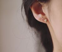 littlegirl gifts-Snowman stud earrings 925-Gold