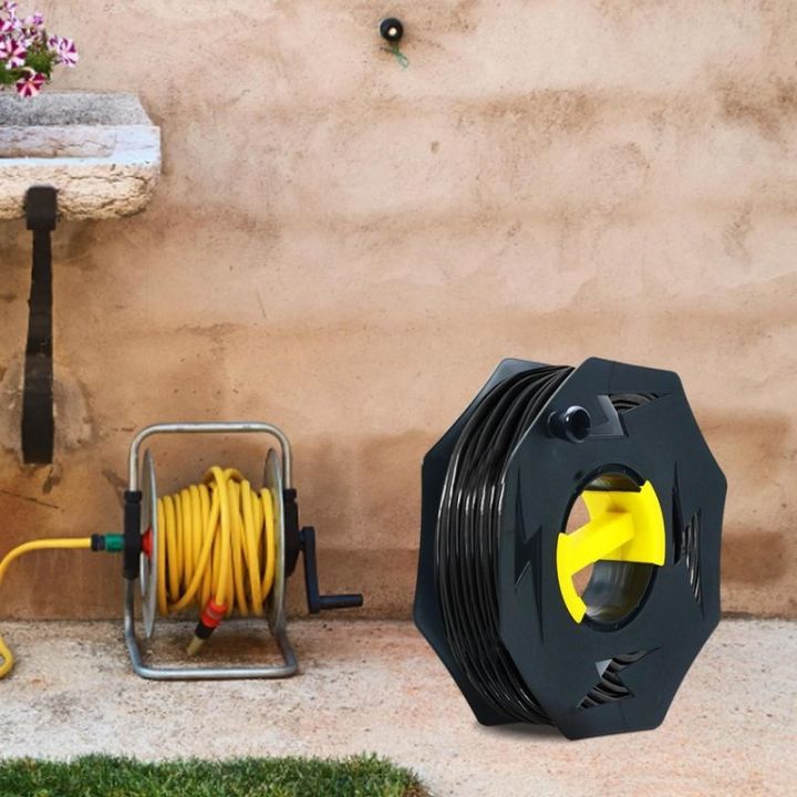 empty-cable-tidy-reel-25m-black-extension-cable-reel-winder-cord-organizer-home-cable-holder-organiser-cord-storage-wheel