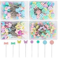 100Pcs /Set Patchwork Pins Sewing Quilting Tools Sewing Embroidery Tools Needle Fixed Button Pins DIY Sewing Tools Accessories Sewing Machine Parts  A