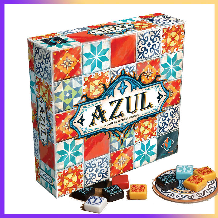  Azul Board Game - Strategic Tile-Placement Game for Family Fun,  Great Game for Kids and Adults, Ages 8+, 2-4 Players, 30-45 Minute  Playtime, Made by Next Move Games : Toys & Games