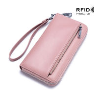 Womens Wallet Anti RFID Leather Wallets for Women Clutch Phone Bag Ladies Long Purse Credit Card Case Money Bag Friend Gift