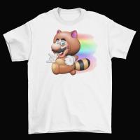 280G ใหม่ เสื้อยืด พิมพ์ลาย Super Mario Tanooki สําหรับผู้ใหญ่