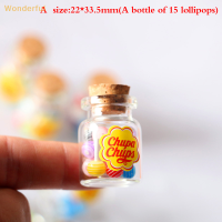 ?【Lowest price】Wonderful 1/12 dollhouse Miniature Food ขนมหวานน้ำตาลอมยิ้มกับผู้ถือกรณี candys